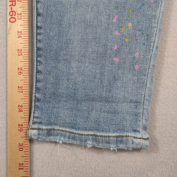 Judy Blue Jeans Womens 13/31 Blue Denim Boyfriend Fit Distressed Stretch - Picture 12 of 16